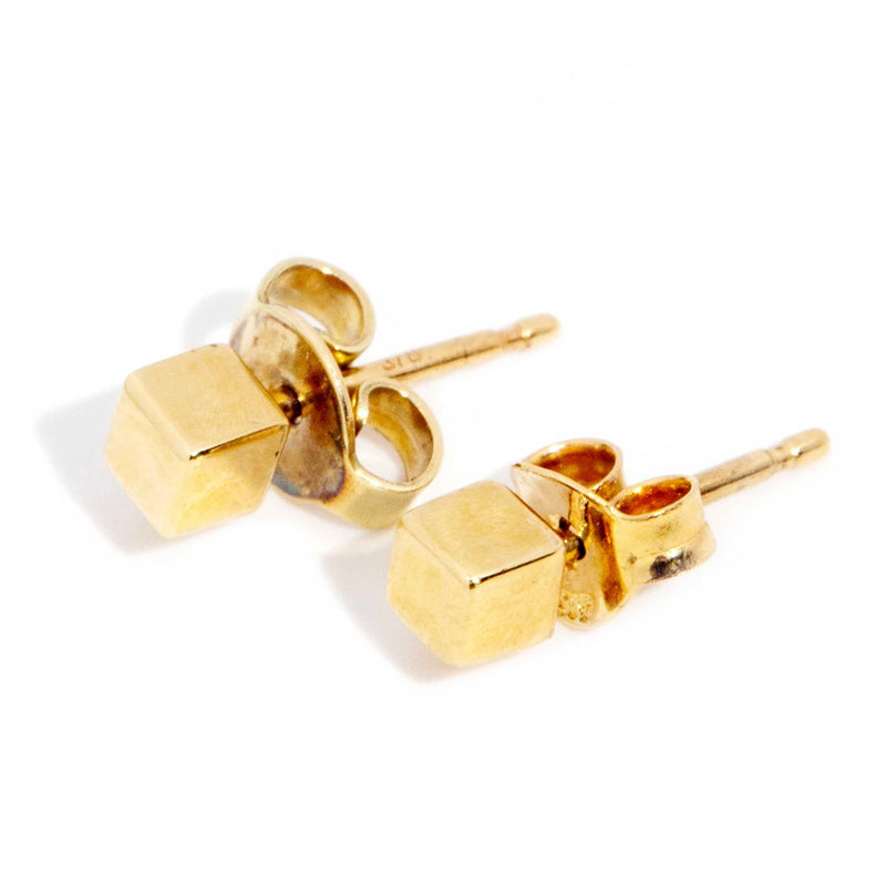 Davis 9ct Yellow Gold Studs Earrings Imperial Jewellery 