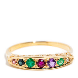 DEAREST 1980s Gemstone Filigree Ring 9 Carat Gold* OB Rings Imperial Jewellery Imperial Jewellery - Hamilton 