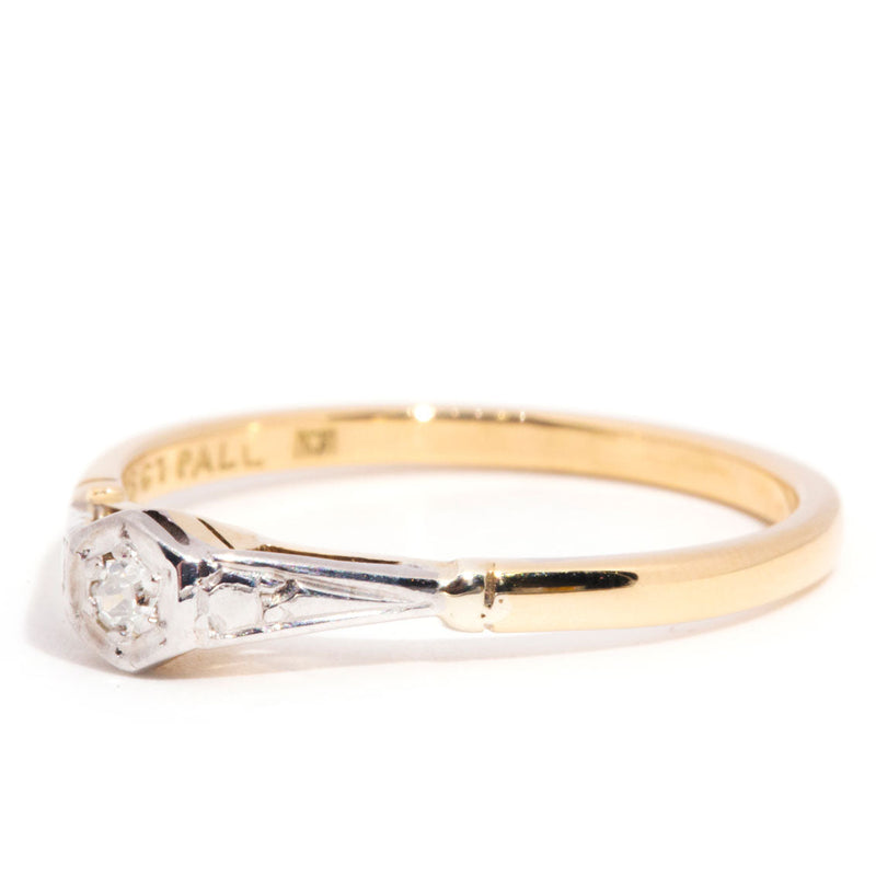 Derna 18ct Gold Vintage Diamond Solitaire Ring* $ Rings Imperial Jewellery 