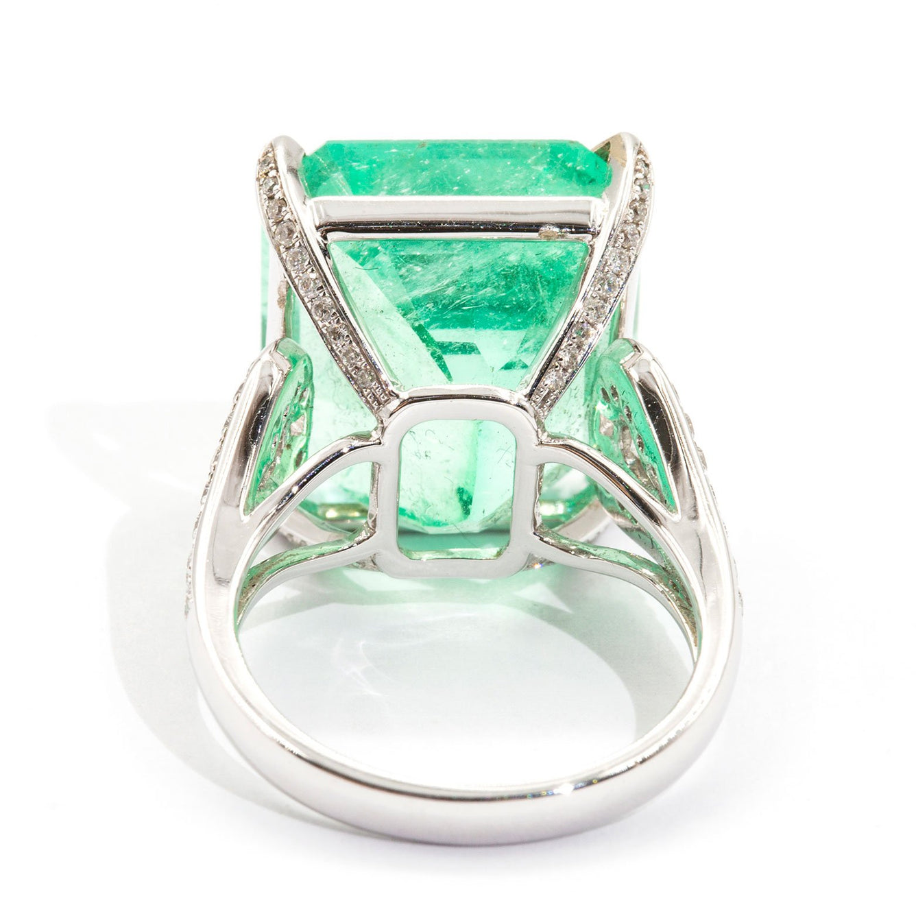Devi Emerald & Diamond Ring Rings Imperial Jewellery - Auctions, Antique, Vintage & Estate 