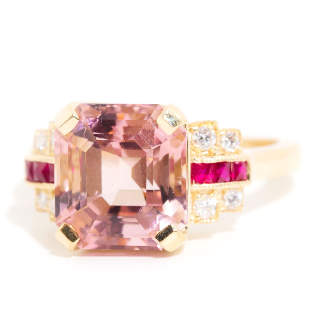 Dorothy xxxx Carat Pink Tourmaline & Spinel & Diamond Ring Rings Imperial Jewellery 