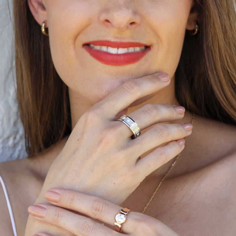 Drake Platinum Diamond Set Minimalist Ring Rings Imperial Jewellery 