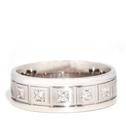 Drake Platinum Diamond Set Minimalist Ring Rings Imperial Jewellery Imperial Jewellery - Hamilton 