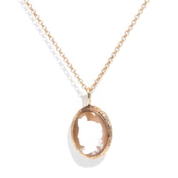 Drusilla 9ct Gold Lava Stone Cameo Pendant & Chain* OB Gemmo $ Pendants/Necklaces Imperial Jewellery 