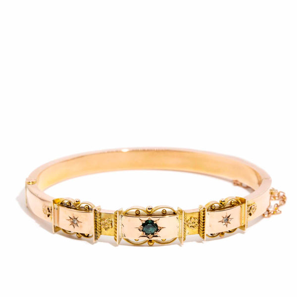 Easton 1930s Sapphire & Diamond Hinged Bracelet 9ct Gold* DRAFT Bracelets/Bangles Imperial Jewellery Imperial Jewellery - Hamilton 