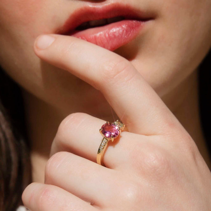 Eilonwy Tourmaline Spinel & Diamond Ring 14ct Gold* DRAFT Rings Imperial Jewellery 