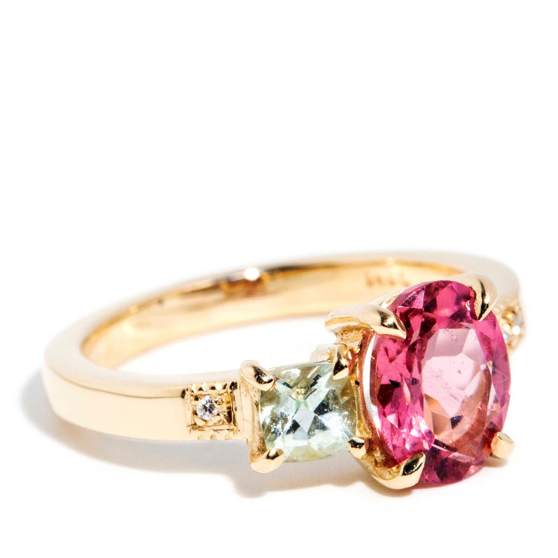 Eilonwy Tourmaline Spinel & Diamond Ring 14ct Gold* DRAFT Rings Imperial Jewellery 