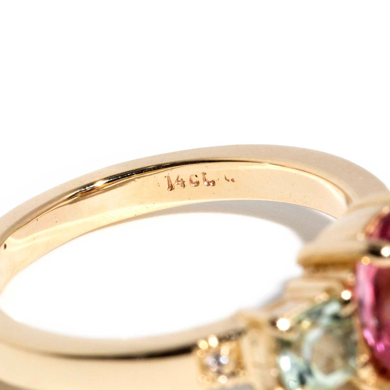 Eilonwy Tourmaline Spinel & Diamond Ring 14ct Gold* DRAFT Rings Imperial Jewellery 