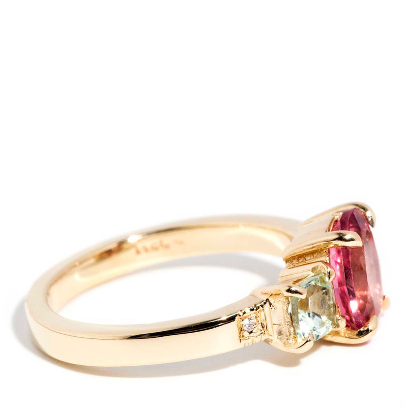 Eilonwy Tourmaline Spinel & Diamond Ring 14ct Gold* DRAFT Rings Imperial Jewellery 