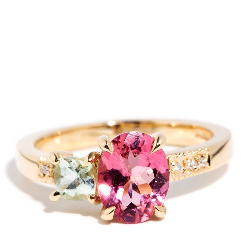 Eilonwy Tourmaline Spinel & Diamond Ring 14ct Gold* DRAFT Rings Imperial Jewellery Imperial Jewellery - Hamilton 