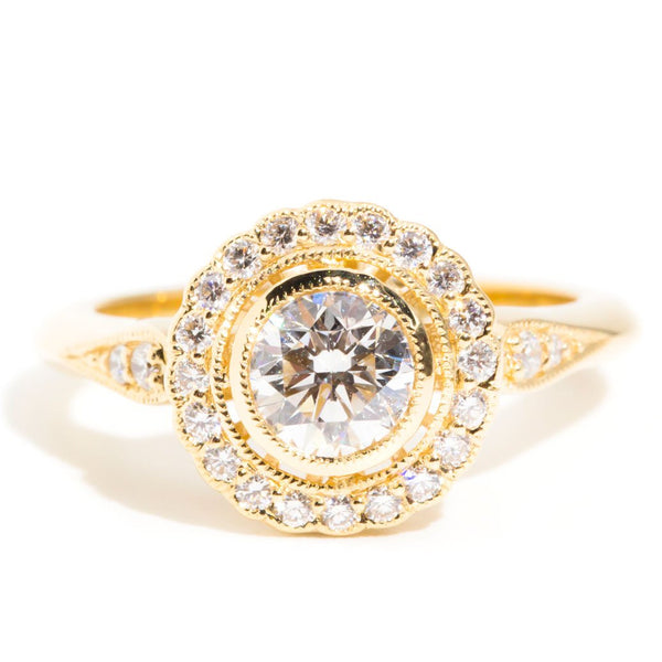 Elin Certified 0.73ct Diamond Contemporary Halo Ring*Gemmo Rings Imperial Jewellery Imperial Jewellery - Hamilton