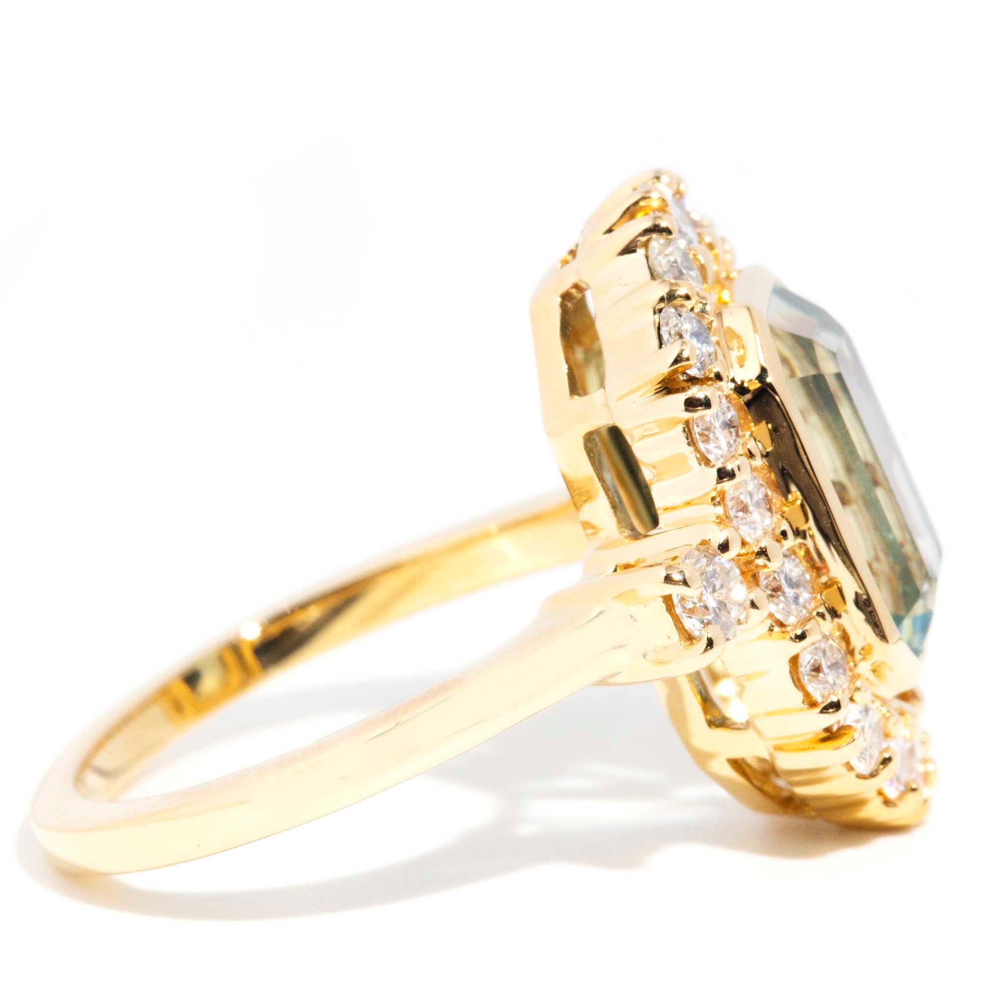 Elissa 3.54ct Aquamarine and Diamond Contemporary 18ct Gold Ring* GTG Rings Imperial Jewellery 