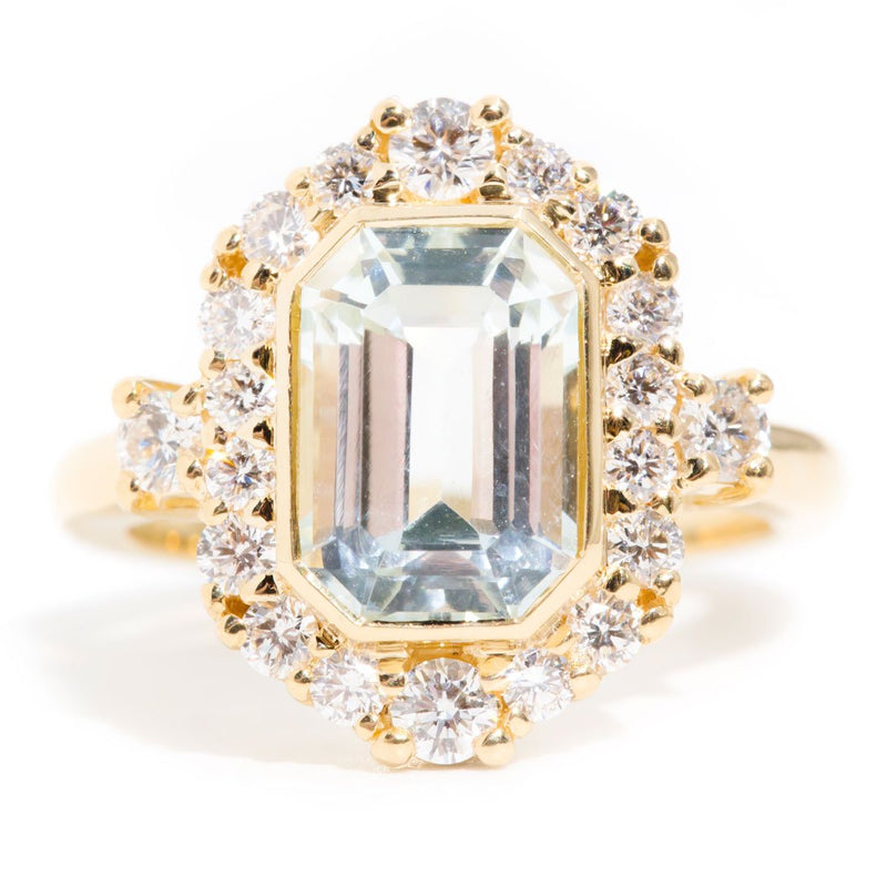 Elissa xxxx Carat Emerald Cut Aquamarine & Diamond Ring Rings Imperial Jewellery Imperial Jewellery - Hamilton 