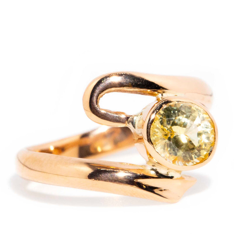 Ella 1.09 Carat Yellow Sapphire 21ct Rose Gold Ring WIP Rings Imperial Jewellery 