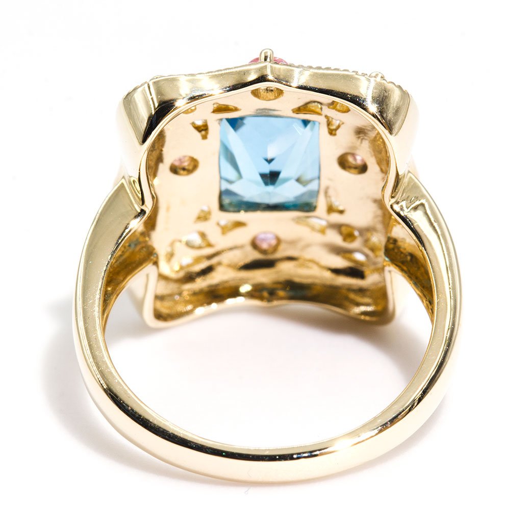Ella Topaz and Pink Sapphire Vintage Ring Imperial Jewellery - Auctions, Antique, Vintage & Estate 