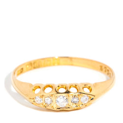 Elodie 1910 Five Stone Diamond Ring 18ct Gold Rings Imperial Jewellery Imperial Jewellery - Hamilton 