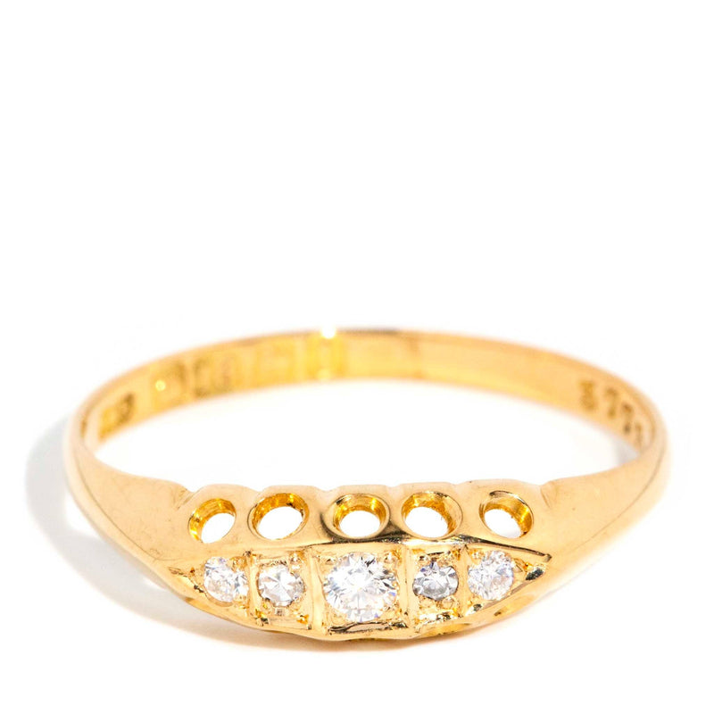 Elodie 1910 Five Stone Diamond Ring 18ct Gold Rings Imperial Jewellery Imperial Jewellery - Hamilton 