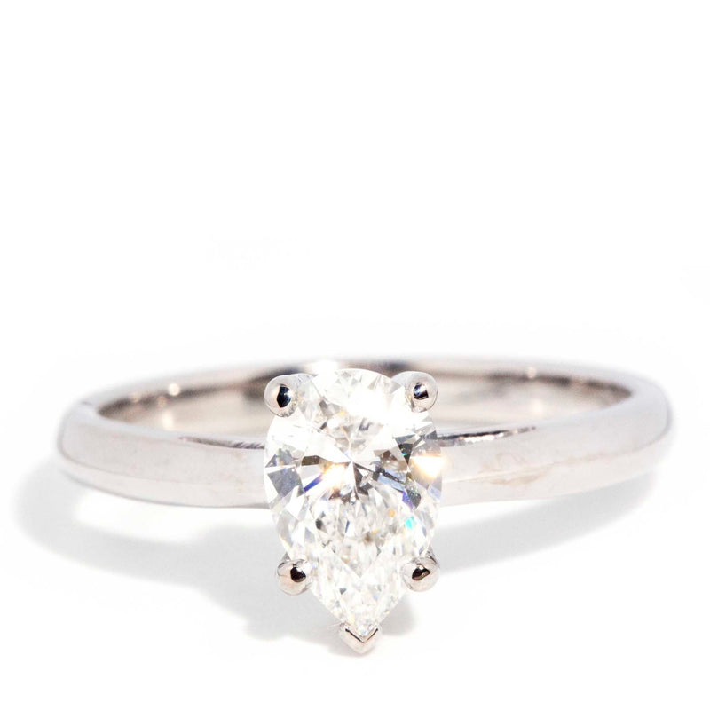 Eloise 1.01 Carat GIA Certified Pear Diamond Solitaire Ring WIP Rings Imperial Jewellery 