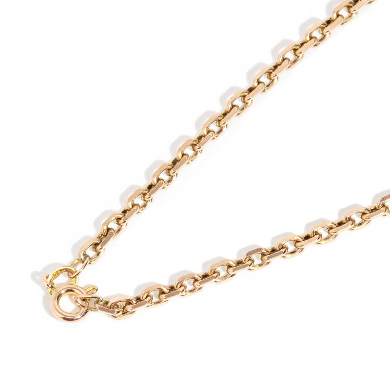 ERI DONE Fiona 9ct Rose Gold Diamond Cut Cable Chain Imperial Jewellery 