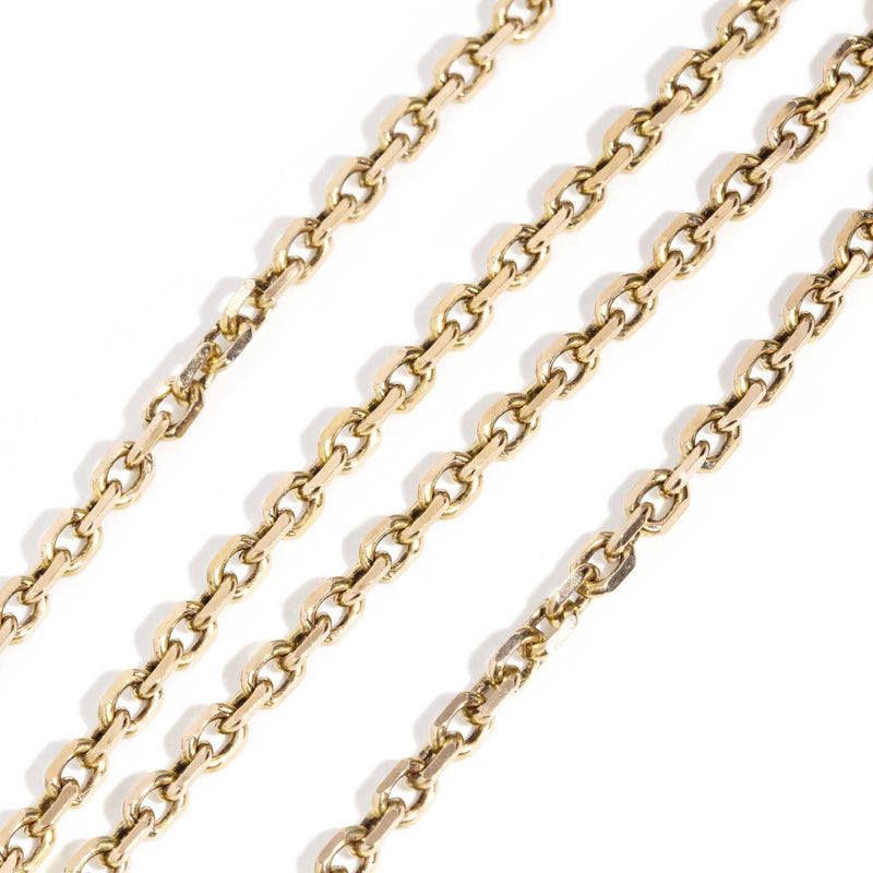 ERI DONE Fiona 9ct Rose Gold Diamond Cut Cable Chain Imperial Jewellery 