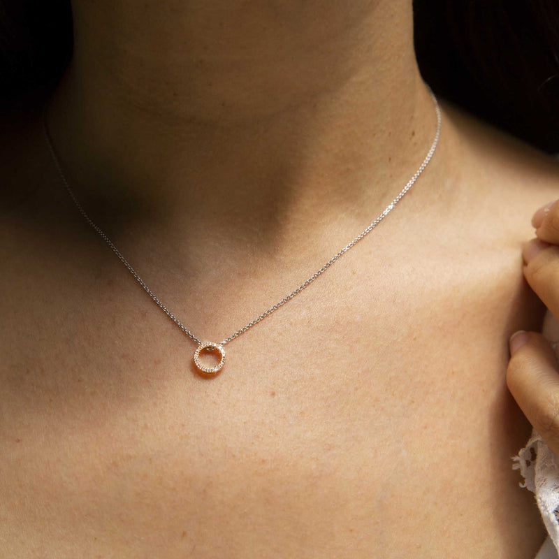 Esperance Argyle Pink Diamond Halo Pendant & Chain Necklaces Imperial Jewellery 