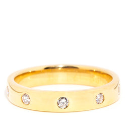 Filippa 18ct Gold Hammer Set Diamond Band* GTG Rings Imperial Jewellery Imperial Jewellery - Hamilton 