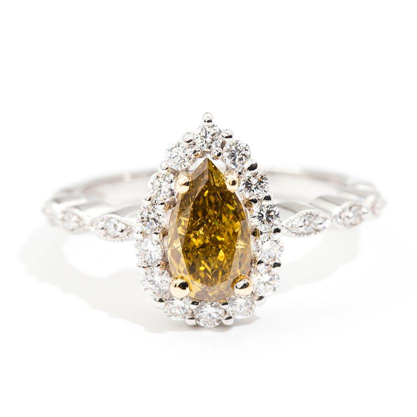 Finn 1.01 Carat Certified Fancy Yellow Diamond Ring Rings Imperial Jewellery - Auctions, Antique, Vintage & Estate 