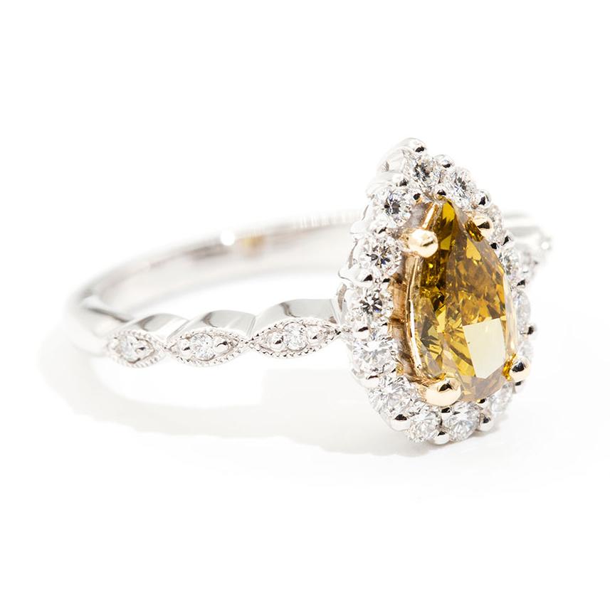 Finn 1.01 Carat Certified Fancy Yellow Diamond Ring Rings Imperial Jewellery - Auctions, Antique, Vintage & Estate 