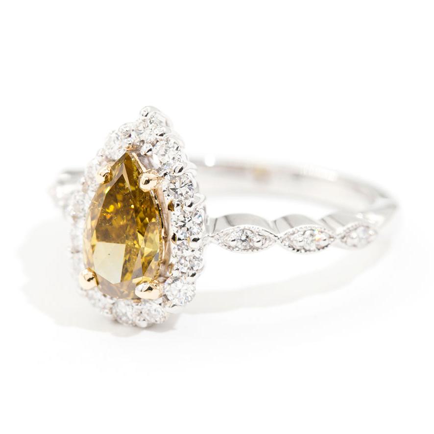 Finn 1.01 Carat Certified Fancy Yellow Diamond Ring Rings Imperial Jewellery - Auctions, Antique, Vintage & Estate 