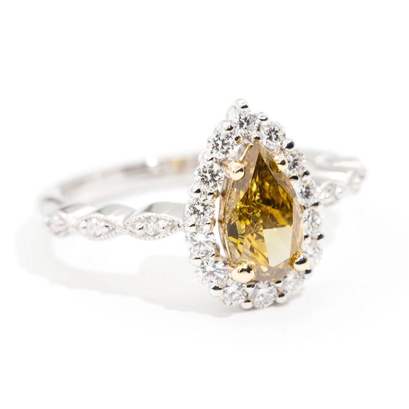 Finn 1.01 Carat Certified Fancy Yellow Diamond Ring Rings Imperial Jewellery - Auctions, Antique, Vintage & Estate 