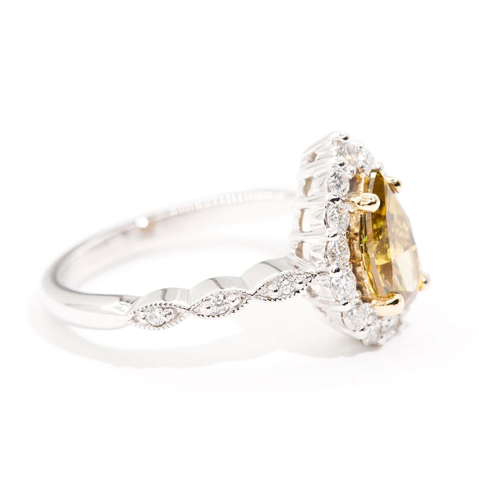 Finn 1.01 Carat Certified Fancy Yellow Diamond Ring Rings Imperial Jewellery - Auctions, Antique, Vintage & Estate 