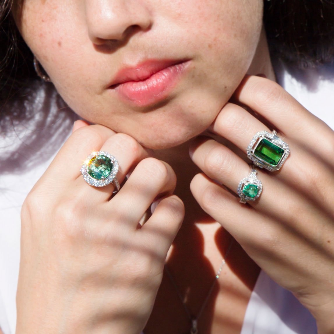 Florence 2.04 Carat Emerald & Diamond Platinum Ring Imperial Jewellery - Auctions, Antique, Vintage & Estate