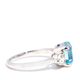 Francine 2.49ct Aquamarine & 0.58ct Certified Diamond 18ct Gold Ring* GTG Rings Imperial Jewellery