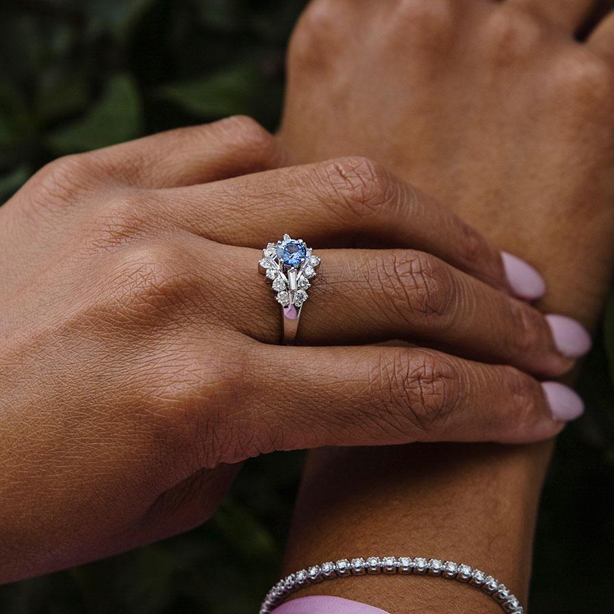 Sapphire and Diamond Ring