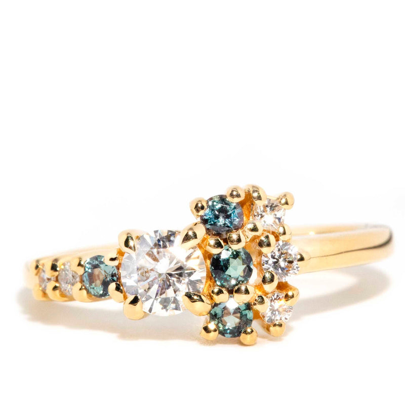 Gabriella 18ct Gold Alexandrite & Diamond Cluster Ring* GTG Rings Imperial Jewellery Imperial Jewellery - Toowoomba 