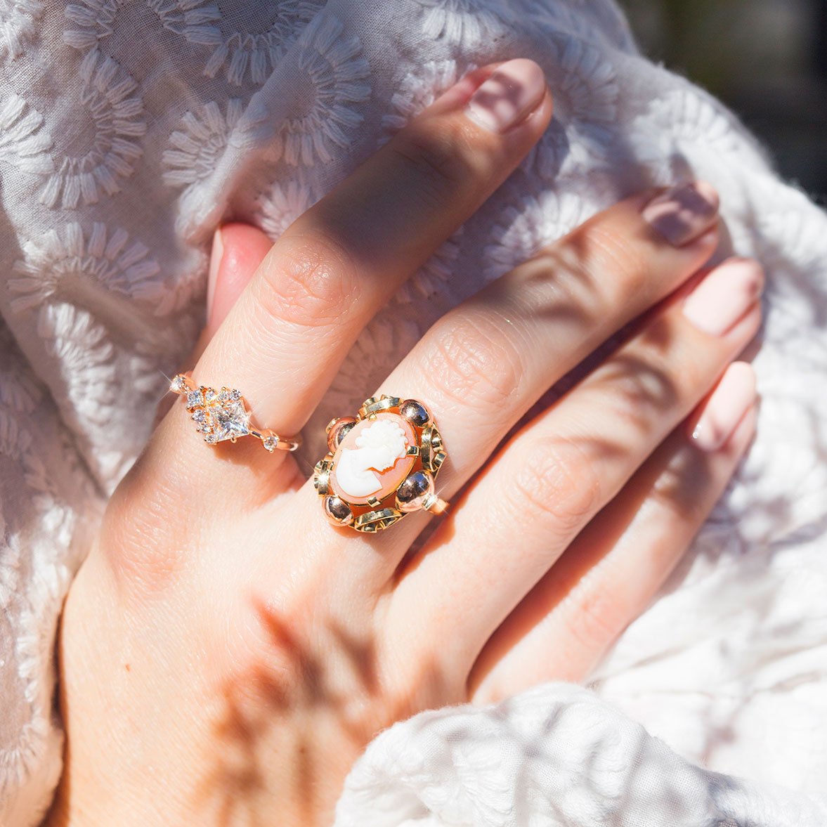 Gabriella Princess Cut Diamond Engagement Ring Imperial Jewellery - Auctions, Antique, Vintage & Estate 