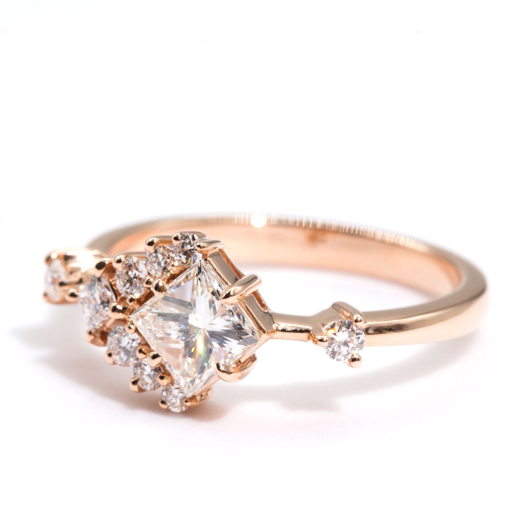 Gabriella Princess Cut Diamond Engagement Ring Imperial Jewellery - Auctions, Antique, Vintage & Estate 