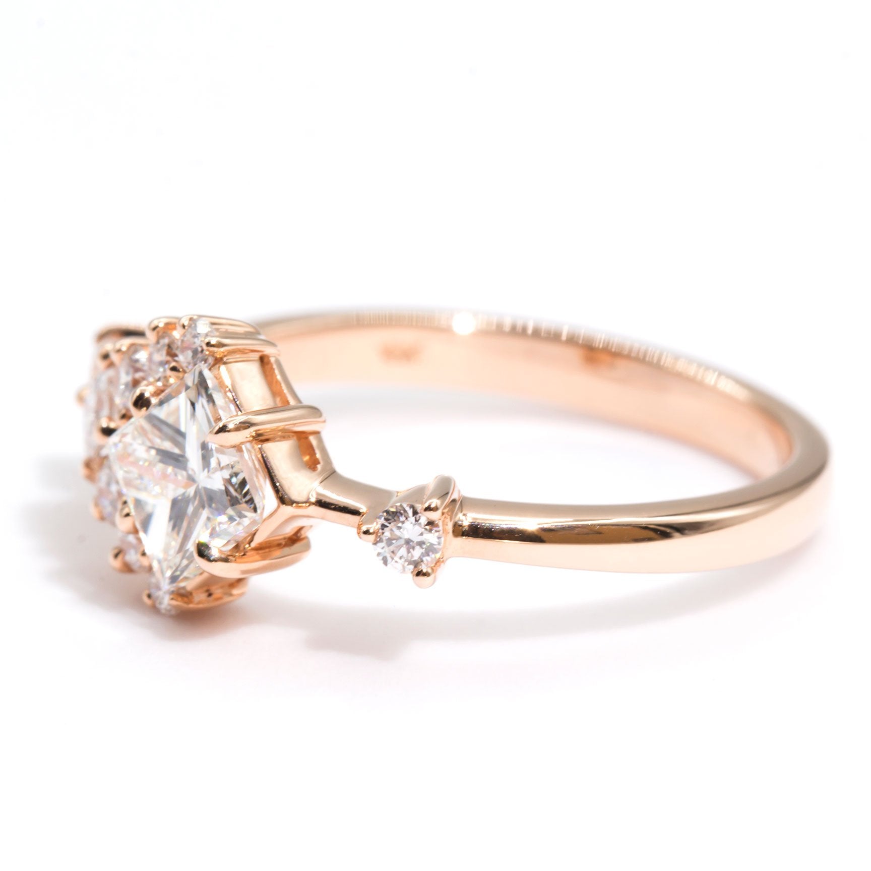 Gabriella Princess Cut Diamond Engagement Ring Imperial Jewellery - Auctions, Antique, Vintage & Estate 
