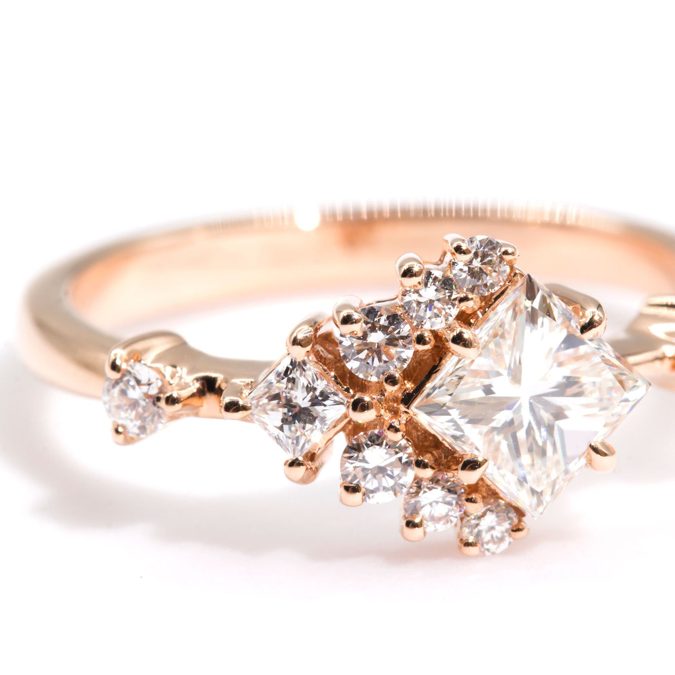 Gabriella Princess Cut Diamond Engagement Ring Imperial Jewellery - Auctions, Antique, Vintage & Estate 