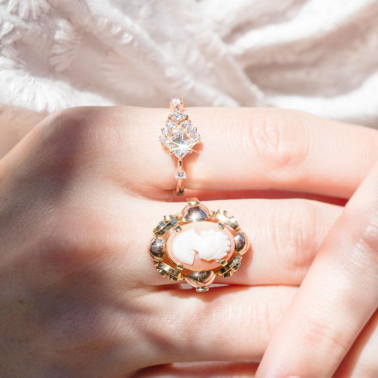 Gabriella Princess Cut Diamond Engagement Ring Imperial Jewellery - Auctions, Antique, Vintage & Estate 