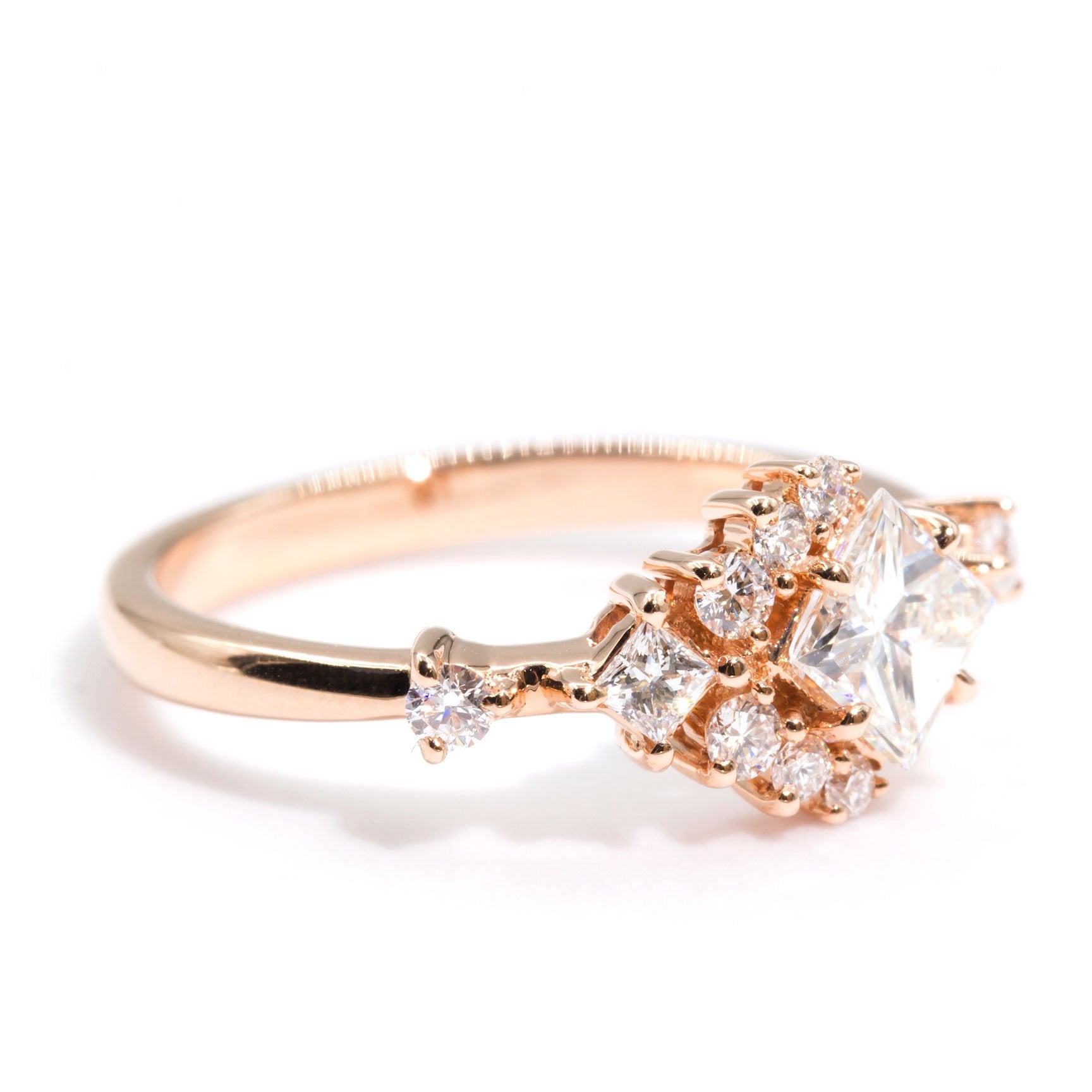 Gabriella Princess Cut Diamond Engagement Ring Imperial Jewellery - Auctions, Antique, Vintage & Estate 