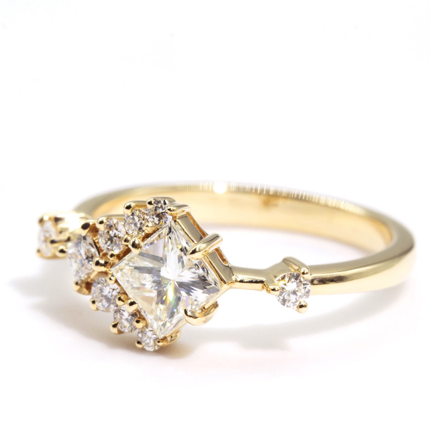 Gabrielle Princess Cut Diamond Vintage Engagement Ring Rings Imperial Jewellery 