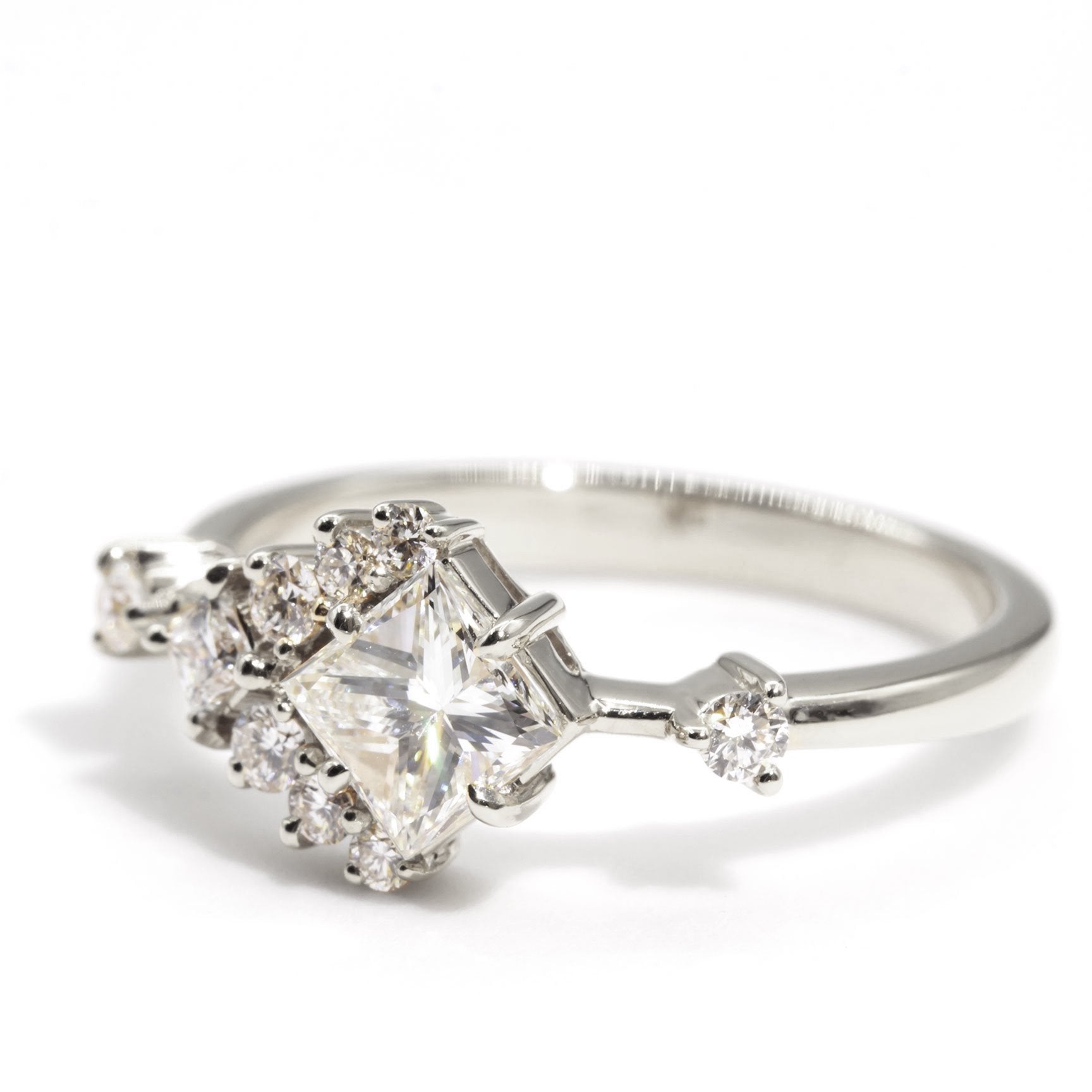 Gabrielle Princess Cut Diamond Vintage Engagement Ring Rings Imperial Jewellery 