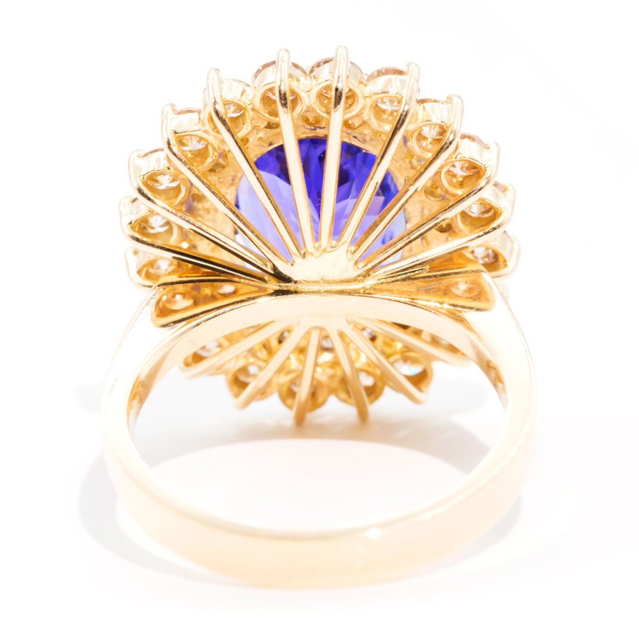 Gemma 18 Carat Diamond & Tanzanite Halo Ring Rings Imperial Jewellery