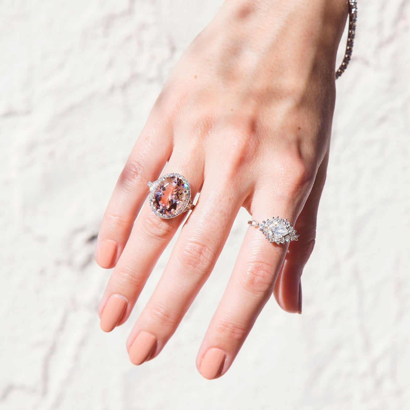 1.66 Carat Certified Diamond Ethically Made Halo Engagement Ring