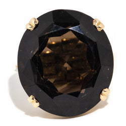 Gladys 1960s Smoky Quartz Cocktail Ring 14ct Gold Rings Imperial Jewellery Imperial Jewellery - Hamilton 