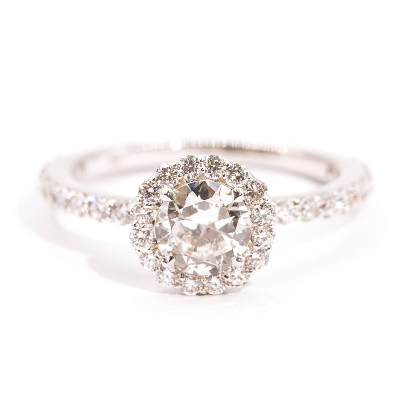 halo-vintage-diamond-engagement-ring-philamina-ij-0121-418 Rings Imperial Jewellery - Auctions, Antique, Vintage & Estate 
