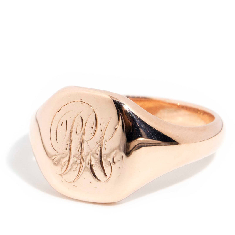 Hamish Antique 9ct Rose Gold Mens Signet Ring Rings Imperial Jewellery 