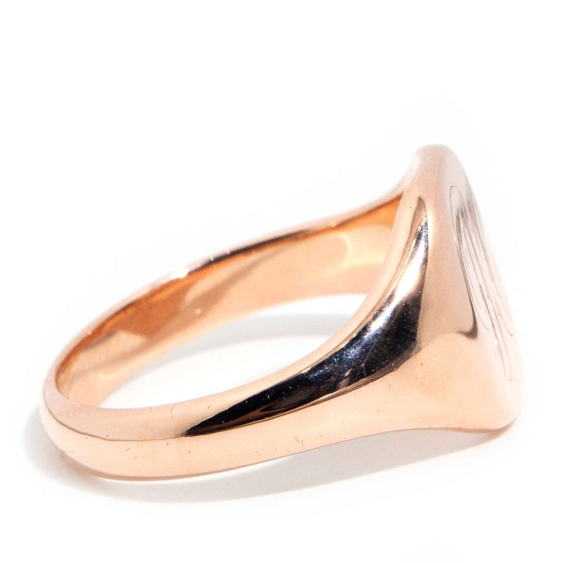 Hamish Antique 9ct Rose Gold Mens Signet Ring Rings Imperial Jewellery 