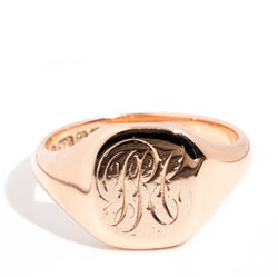 Hamish Antique 9ct Rose Gold Mens Signet Ring Rings Imperial Jewellery Imperial Jewellery - Toowoomba 